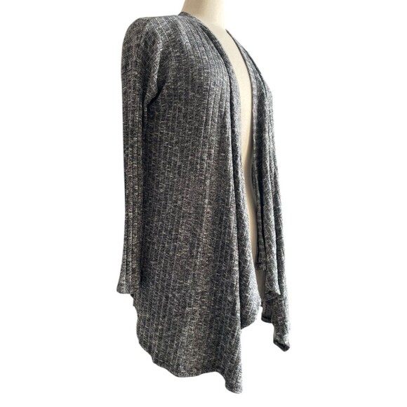 American Eagle Outfitters Gray Ribbed Open Front Cardigan Sweater Women’s M - Picture 3 of 6